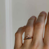 Mini Elise Ring with Black Diamonds