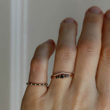 Mini Elise Ring with Black Diamonds