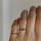 Mini Elise Ring with Black Diamonds