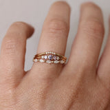 Mini Elise Ring with Lavender Sapphires and Diamonds