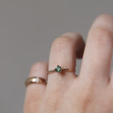 Finished: Not At All Tiny Ring with Light Green Tourmaline
