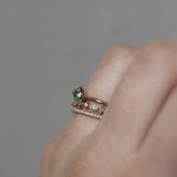 Finished: Not At All Tiny Ring with Light Green Tourmaline