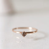 Not So Tiny Diamond Ring with Dark Chocolate Diamond
