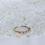 Oval Petite Diamond Band - Top Covered