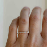 Oval Petite Diamond Band - Top Covered