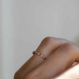 Oval Petite Diamond Band - Top Covered