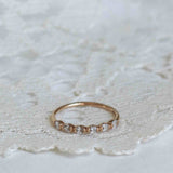 Oval Petite Diamond Band - Top Covered