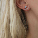 Secret Garden Flower Stud - Blueberry