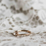 Custom Tiny Letter Ring with your choice of gemstones (and engraving inside the ring)