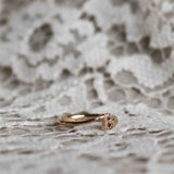 Custom Tiny Letter Ring with your choice of gemstones (and engraving inside the ring)