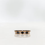 Jade Petite Ring with Black Diamonds
