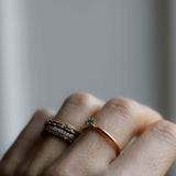 Start Bidding: Tiny Solitaire Ring med Smaragd (visningsex)