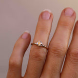 Subtle Sparkle Solitaire with Champagne Diamond (0.75 CT)