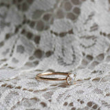 Low Set Diamond Solitaire Ring