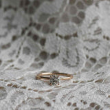 Low Set Diamond Solitaire Ring