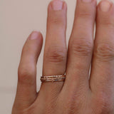 Three Dots Spread Around Ring with Chocolate Diamonds