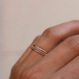 Three Dots Spread Around Ring with Chocolate Diamonds