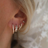Gammeldags Huggie med Smaragdslipade Diamanter (0.75 CT) (Ny!)