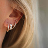 Gammeldags Huggie med Smaragdslipade Diamanter (0.75 CT) (Ny!)