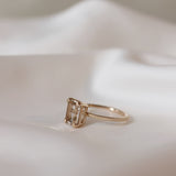 Vintage Style Solitaire Ring with White Topaz