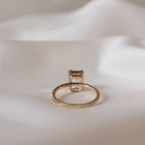 Vintage Style Solitaire Ring with White Topaz