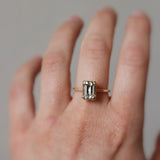 Vintage Style Solitaire Ring with White Topaz