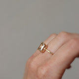 Vintage Style Solitaire Ring with White Topaz