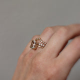 Vintage Style Solitaire Ring with White Topaz