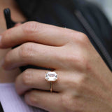 Statement Ring With An Emerald-Cut White Topaz