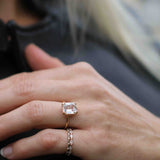 Statement Ring With An Emerald-Cut White Topaz