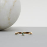 Finished: Not So Tiny Sparkle Ring with an Olive Green Sapphire, Chocolate Diamonds and a Diamond TWVS