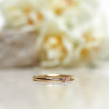 Finished: Tiny Little Sparkle Ring with a Light Pink Sapphire and Diamonds TWVS