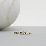 Finished: Hilda Ring with Olive Green Sapphires and Diamonds