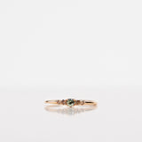 Unique! Mini Elise Ring with an Olive Green Sapphire and Chocolate Diamonds