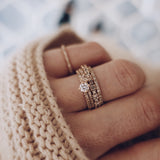 Mini Kelly Ring with Champagne Diamonds