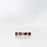 Anita Ring with Dark Chocolate and Champagne Diamonds