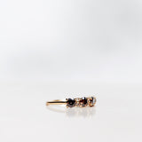 Anita Ring with Dark Chocolate and Champagne Diamonds