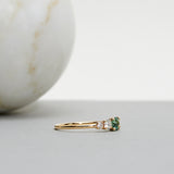 Finished: New model!: Elise Ring with a Limited Edition Sea Green Tourmaline and Diamonds