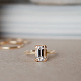 Vintage Style Solitaire Ring with White Topaz