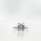Solitaire Ring with White Topaz