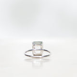 Solitaire Ring with White Topaz