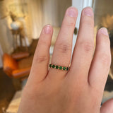 Start bidding: Mini Angel Ring with Dark Green Tourmalines