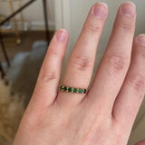 Start bidding: Mini Angel Ring with Dark Green Tourmalines