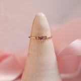 Finished: Edith Ring with Light Pink Sapphire and Champagne Diamonds