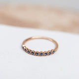 Astrid Top Covered Band with Light Blue Sapphires