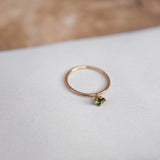 Finished: Not At All Tiny Ring with Green Tourmaline
