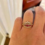 Finished: Mini Elise Ring with Rubies