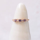 Finished: Brigitte Ring with Lavender Sapphires and Diamonds