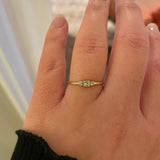 Finished: New Model! Mini Edith Ring with Olive Green Sapphires