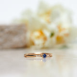 Finished: New Model! Not So Tiny Little Sparkle Ring with a Light Blue Sapphire and Diamonds - Low Setting